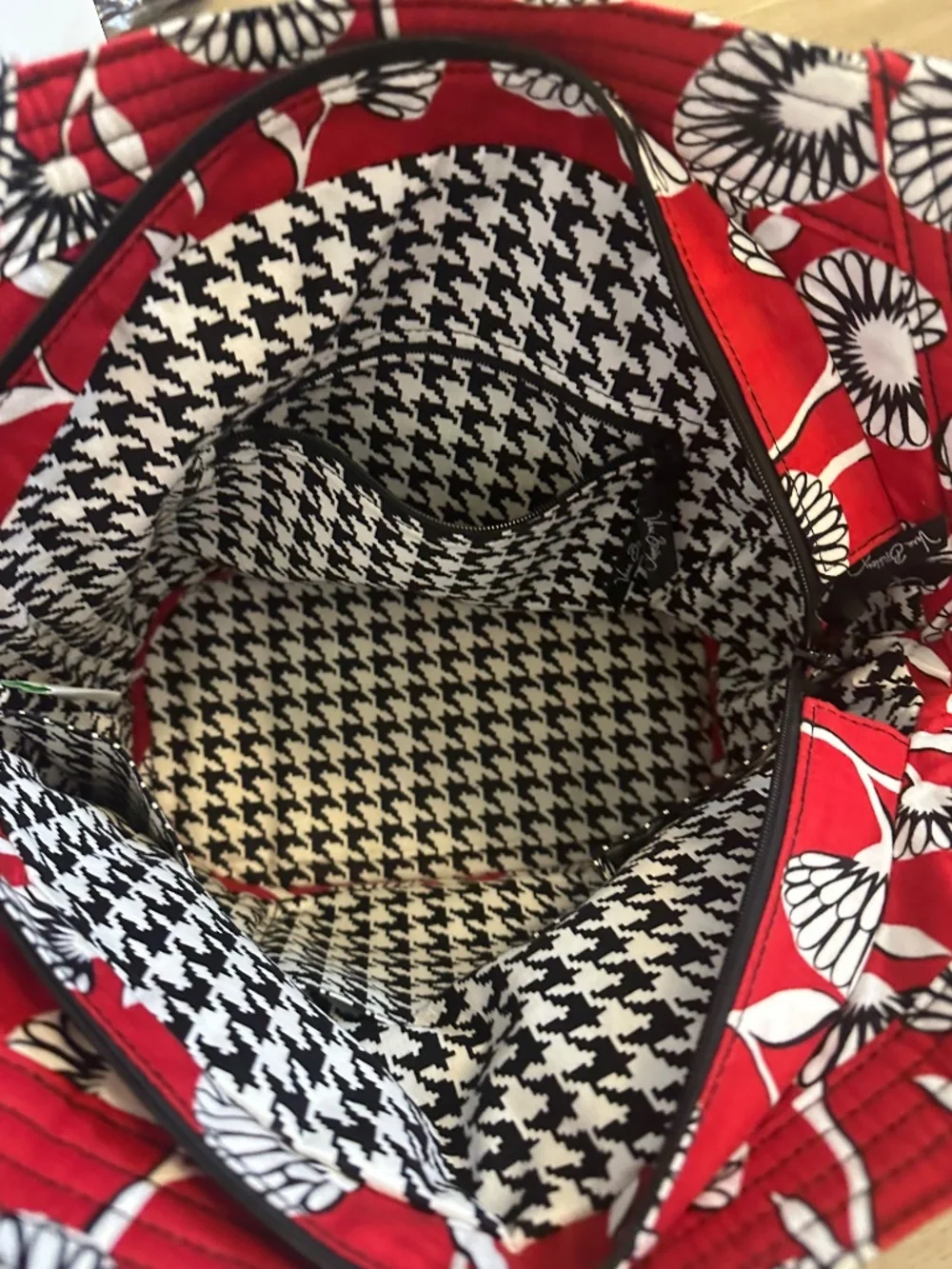 Vera Bradley Quilted Cotton Tote Retired Pattern Deco Daisy Excellent Condition